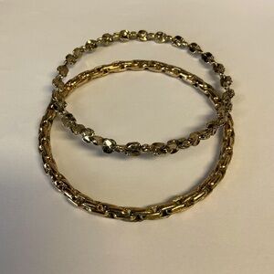 Vintage Gold-Tone Bangle Bracelet Set